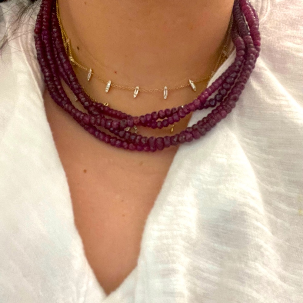 Ruby Beaded Necklace - image 2